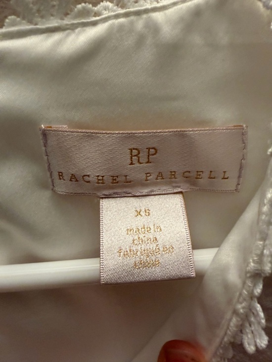 Rachel Parcell White Lace Puff Sleeve V-Neck Midi Dress XS - Picture 3 of 7